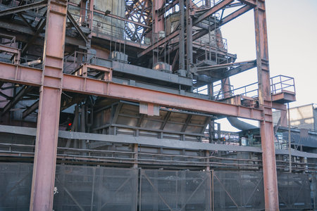Steel works. General plan of the plant. Big plant. Coke plant.