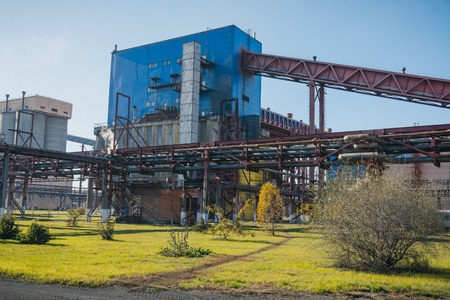 Steel works. General plan of the plant. Big plant. Coke plant. NLMK.のeditorial素材