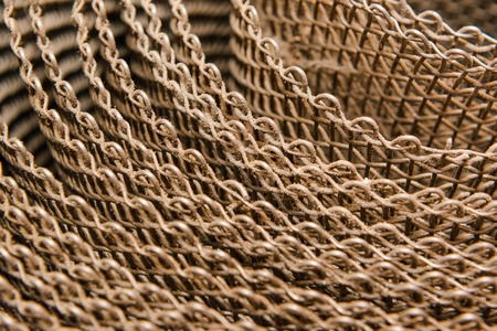 Metal mesh closeup. Stainless steel mesh. Grid with a small cell. Background mesh. Mettal.の写真素材