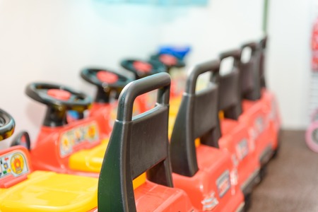 Children's toys are on the table. Plastic toys. Multicolored soft toys.の写真素材