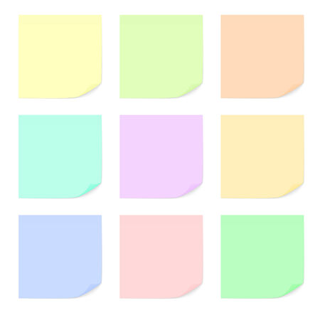 Stick note. A set of isolated on a white background.のイラスト素材