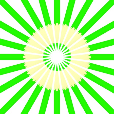 Circle from green pencils のイラスト素材