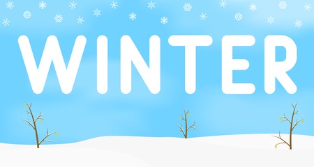 Winter landscape.のイラスト素材