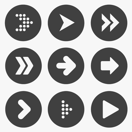 Set of stencil arrows.のイラスト素材