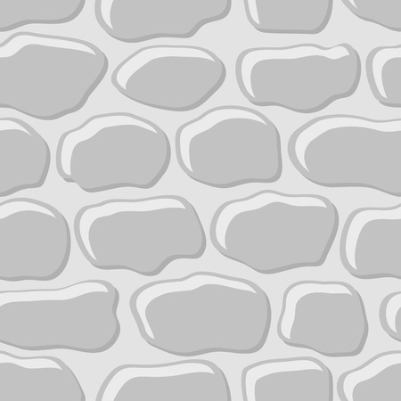 Vector illustration of gray cobblestone seamless background.のイラスト素材