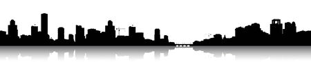 Silhouettes cityscapes.のイラスト素材