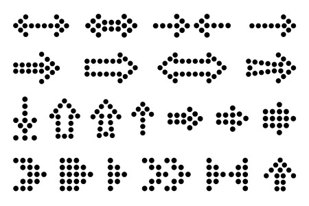 Set of silhouettes arrows.のイラスト素材