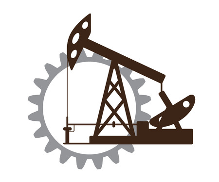 Silhouette of an oil pump gear. Vector illustration.のイラスト素材
