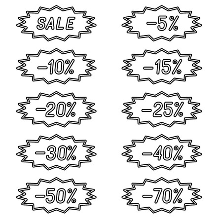 illustration of set the labels discounts.のイラスト素材
