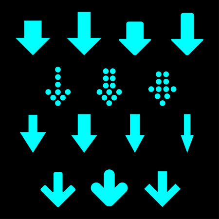 Set of silhouettes arrows.のイラスト素材