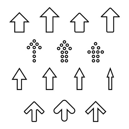 Set of silhouettes arrows.のイラスト素材