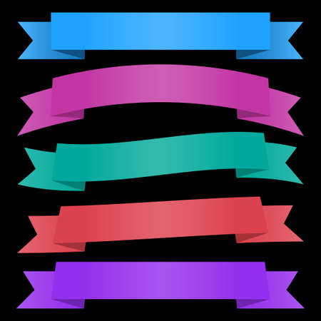 A set of the ribbons. Vector illustration.のイラスト素材