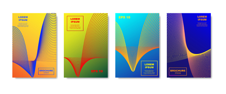 Minimalistic abstract covers design. Colorful halftone geometric gradients background for Banner, Placard, Poster, Flyer. vector illustration.のイラスト素材