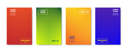 Minimalistic abstract covers design. Colorful gradient halftone geometric background for Banner or Flyer. vector illustration.のイラスト素材