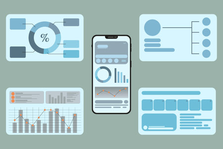 flat web elements. Simply set of infographics components. Vector. . vector illustrationのイラスト素材