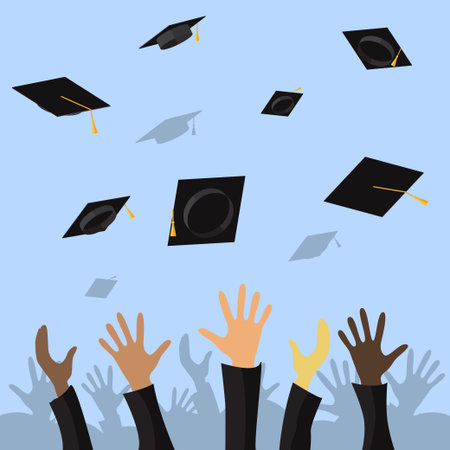 Vector of Graduating students of pupil - ID:1-126053466 - Royalty Free ...