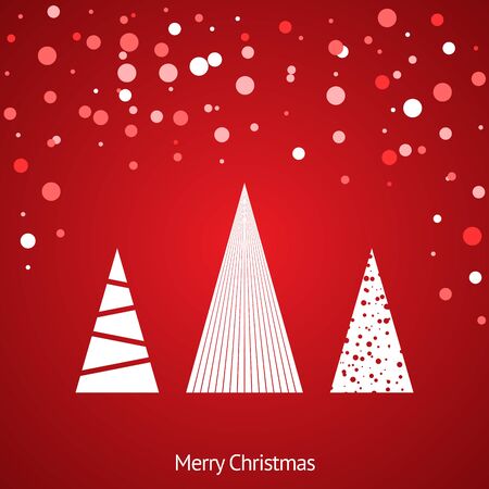 Christmas background card with Christmas tree, vector illustrationのイラスト素材