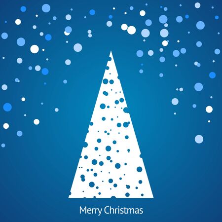 Christmas background card with Christmas tree, vector illustrationのイラスト素材