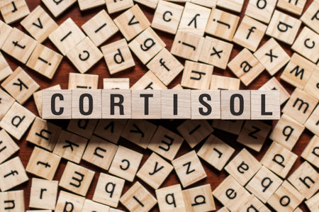 Cortisol word concept on cubesの写真素材