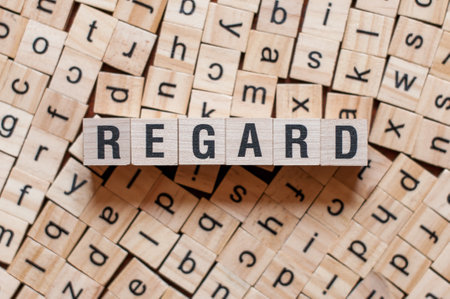 the word of REGARD on building blocks conceptの写真素材
