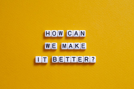 How can we make it better - word concept on cubes, text, lettersの写真素材