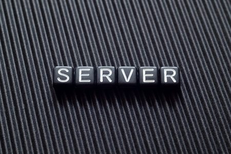 Server - word concept on cubes, text, lettersの写真素材