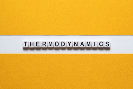Thermodynamics - word concept on cubes, text, lettersの写真素材