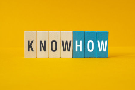 Know how - word concept on building blocks, text, lettersの写真素材