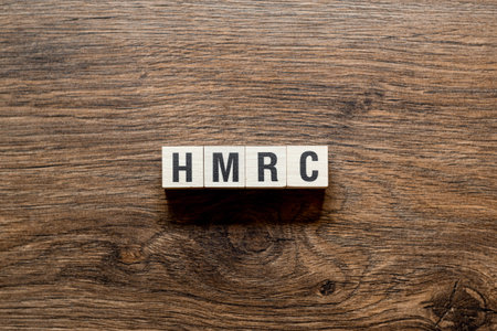 HMRC - majestys revenue and customs,word concept on building blocks, textの写真素材