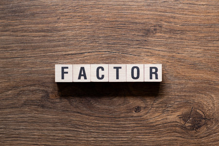 Factor - word concept on building blocks, textの写真素材
