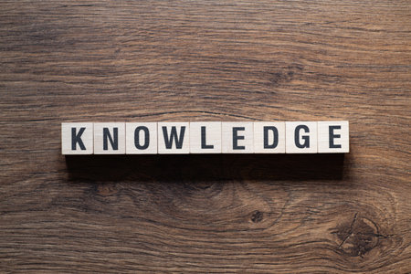 Knowledge - word concept on building blocks, textの写真素材