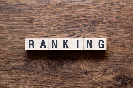 Ranking - word concept on building blocks, textの写真素材