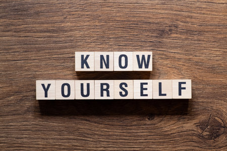 Know yourself - word concept on building blocks, textの写真素材