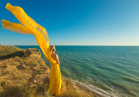Yellow dressの写真素材