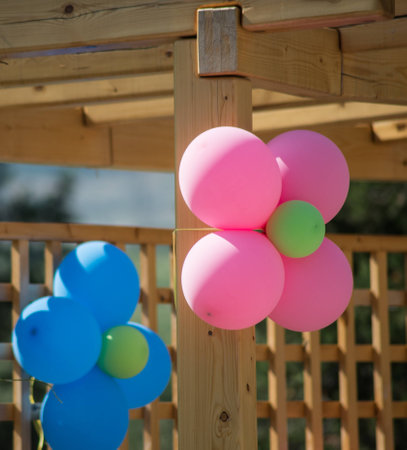 Various colored balloonsの写真素材