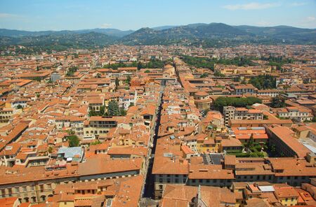 Italy. Florence. View of the old town with the Cathedralの写真素材