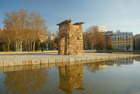 Rosaleda de Madrid, Morning and the Temple of Debod