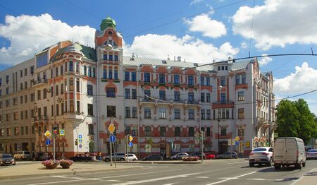 Kamennoostrovsky prospect and the Austrian Square in St. Petersburgのeditorial素材