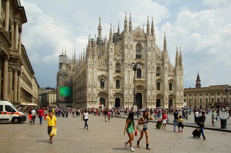 The main architectural attraction of Milan, Duomo di Milanoのeditorial素材