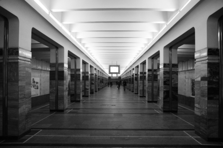 Metro station Akademiya nauk in Minskのeditorial素材