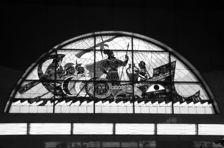 Fragment of the design of the Parnas metro station in St. Petersburgのeditorial素材