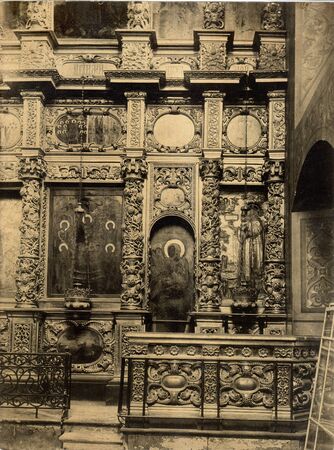 Photo of the late 19th century depicting the interior of the churchの写真素材