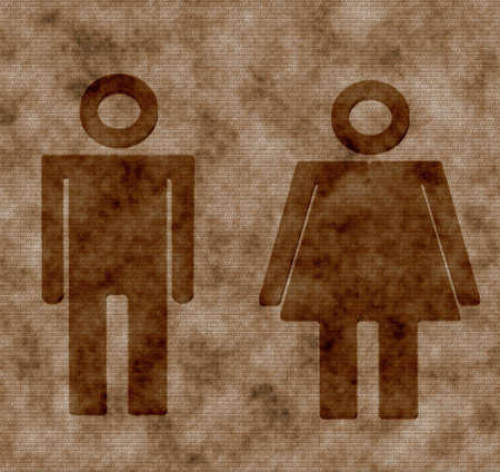 illustration of people icons in the old styleの写真素材