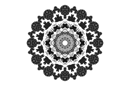 Elements of ornament for design in retro style black on white backgroundの写真素材