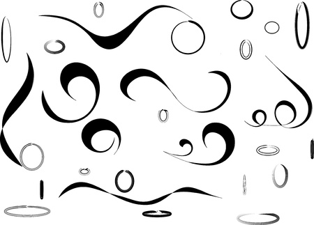 elements of floral ornamentのイラスト素材