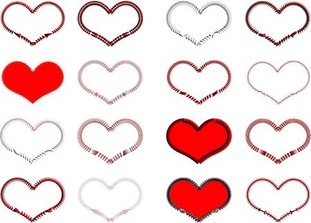 heart on a white background on Valentineの写真素材