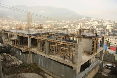 Ukraine, Crimea Yalta city 2012 - 2013 year construction apartment buildingのeditorial素材