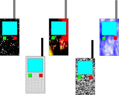 Stylized cell phone on a white backgroundのイラスト素材