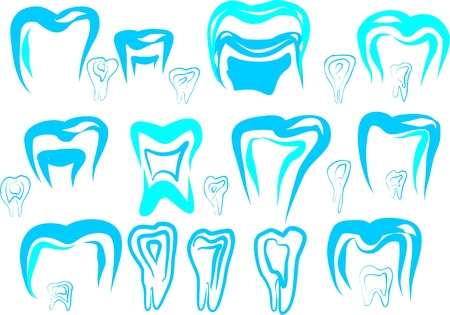 logo tooth for dental clinics drawn on a white backgroundのイラスト素材