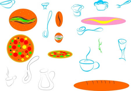 logo fast food on a white backgroundのイラスト素材